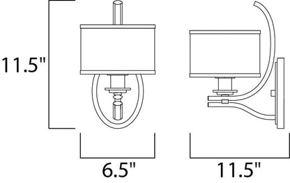 Maxim Orion 1-Light Wall Sconce in Satin Nickel 23038SWSN