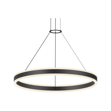 Sonneman Lighting Double Corona™ 32" LED Ring Pendant in Satin Black 2305.25