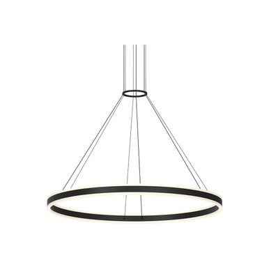 Sonneman Lighting Double Corona™ 48" LED Ring Pendant in Satin Black 2307.25