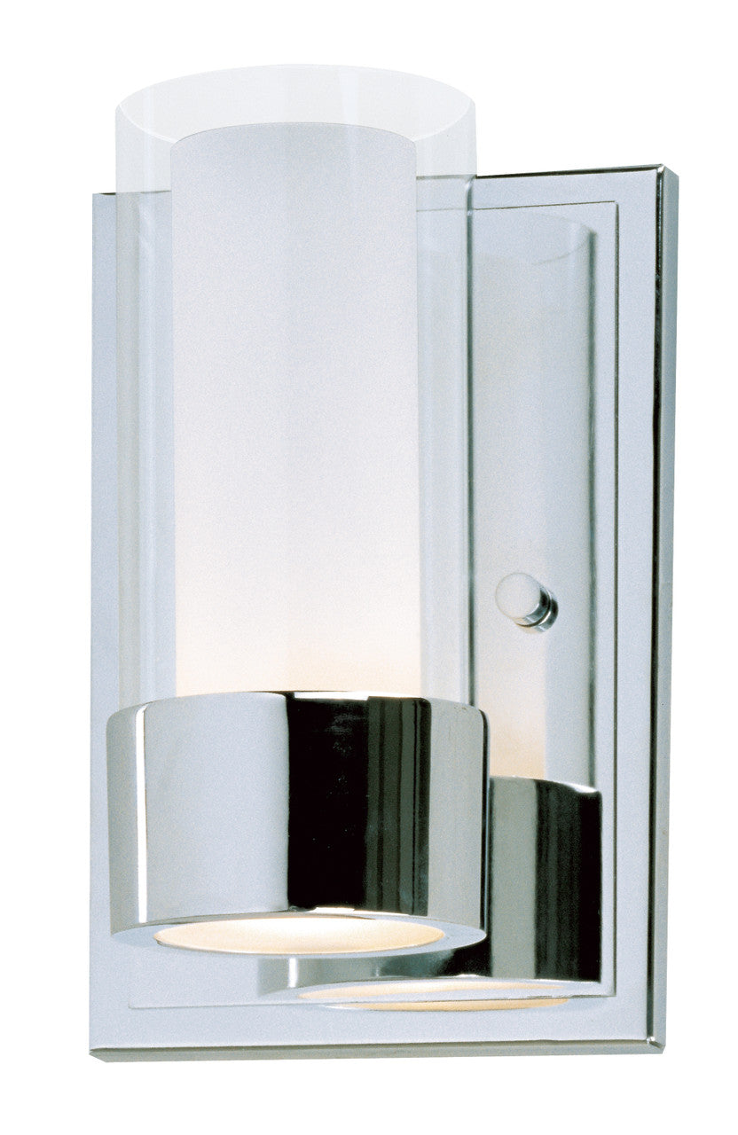 Maxim Silo 1-Light Wall Sconce in Polished Chrome 23071CLFTPC