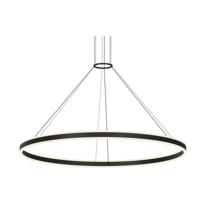 Sonneman Lighting Double Corona 60" LED Ring Pendant in Satin Black 2309.25