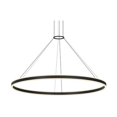 Sonneman Lighting Double Corona™ 60" LED Ring Pendant in Satin Black 2309.25