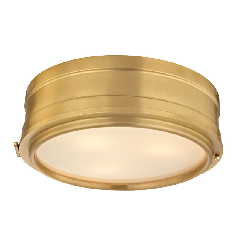 Hudson Valley Lighting Rye Flush Mount in Aged Brass 2314-AGB