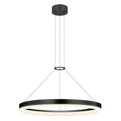 Sonneman Lighting Corona 24" LED Ring Pendant in Satin Black 2315.25