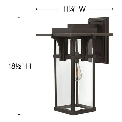 Hinkley Lighting Manhattan Large Wall Mount Lantern Oil Rubbed Bronze 2325OZ