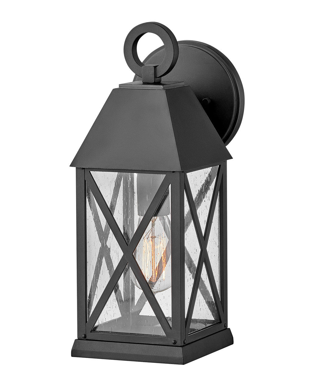 Hinkley Lighting Briar Small Wall Mount Lantern Museum Black 23300MB