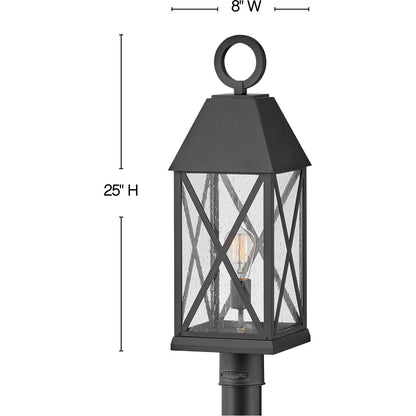 Hinkley Lighting Briar Large Post Top or Pier Mount Lantern Museum Black 23301MB