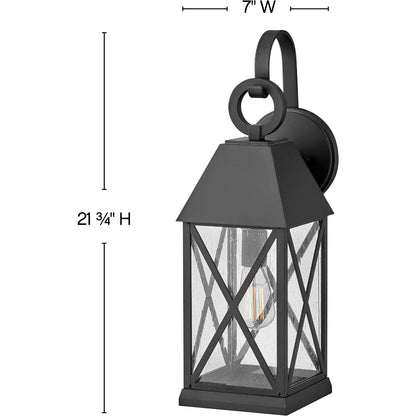 Hinkley Lighting Briar Medium Wall Mount Lantern Museum Black 23304MB