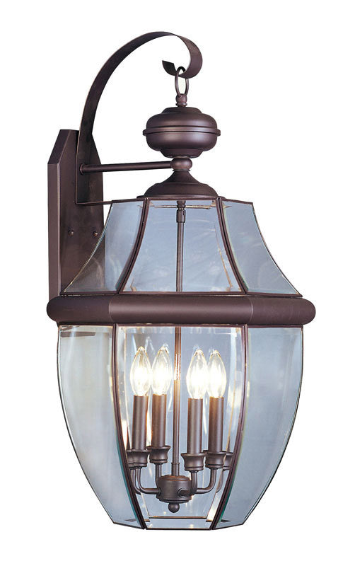 Livex Lighting Monterey Collection 4 Light Bronze Outdoor Wall Lantern in Bronze 2356-07