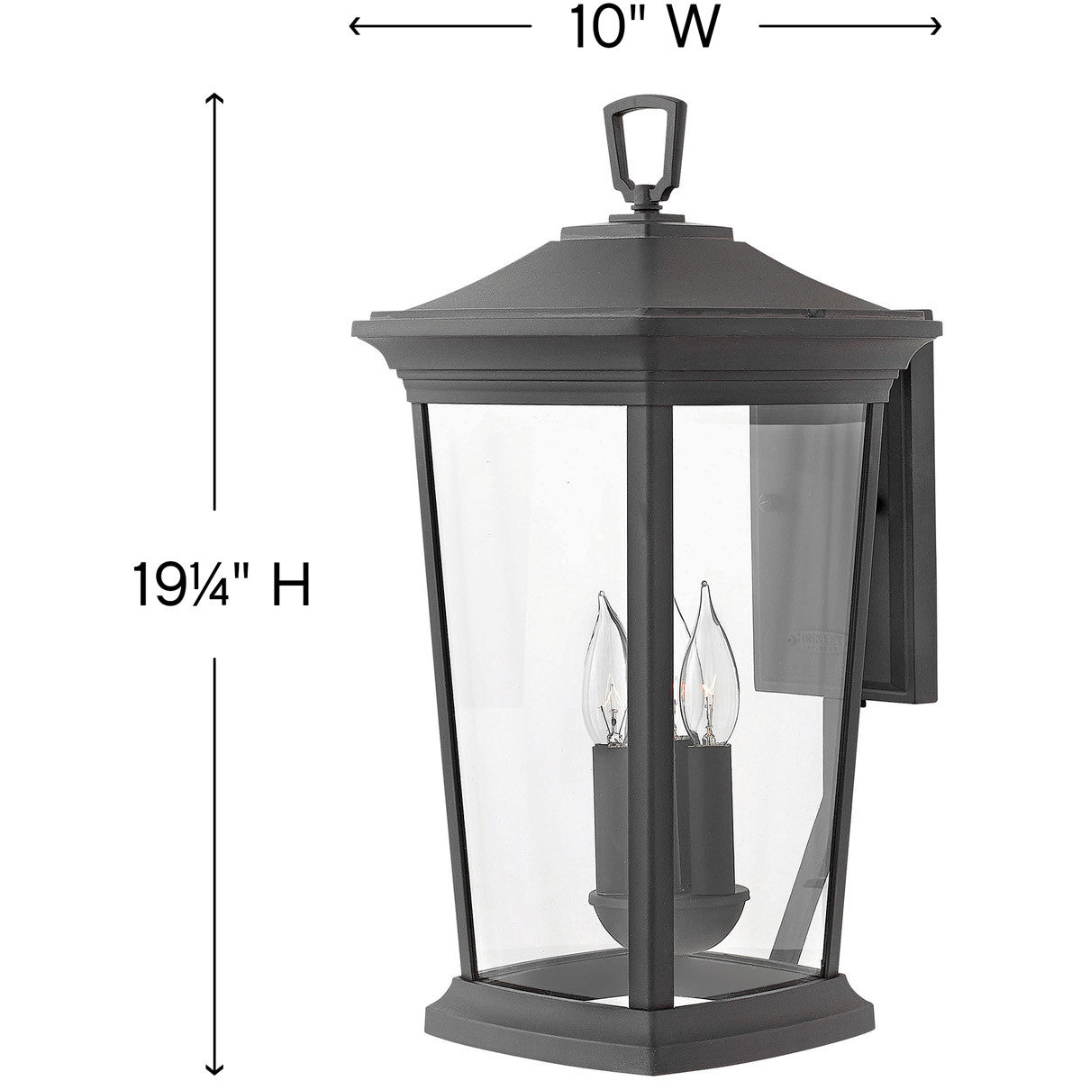 Hinkley Lighting Bromley Large Wall Mount Lantern Museum Black 2365MB