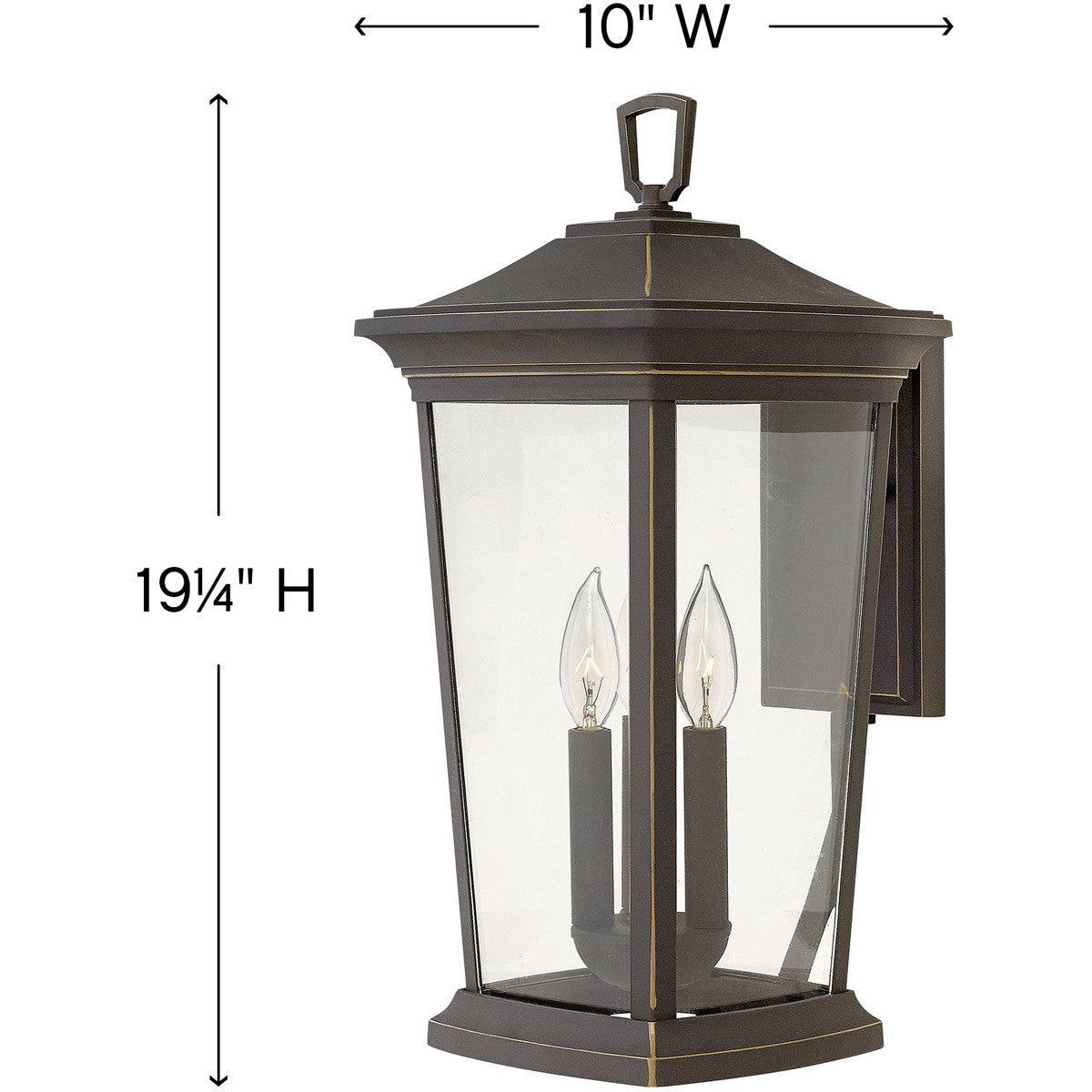 Hinkley Lighting Bromley Large Wall Mount Lantern Oil Rubbed Bronze 2365OZ