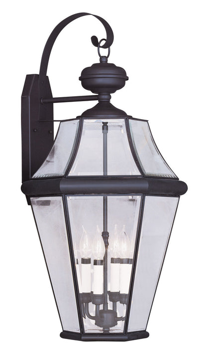 Livex Lighting Georgetown Collection 4 Light Bronze Outdoor Wall Lantern in Bronze 2366-07