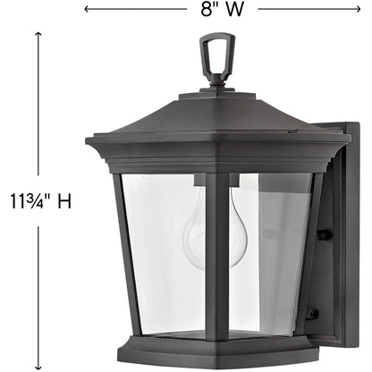 Hinkley Lighting Bromley Extra Small Wall Mount Lantern Museum Black 2368MB