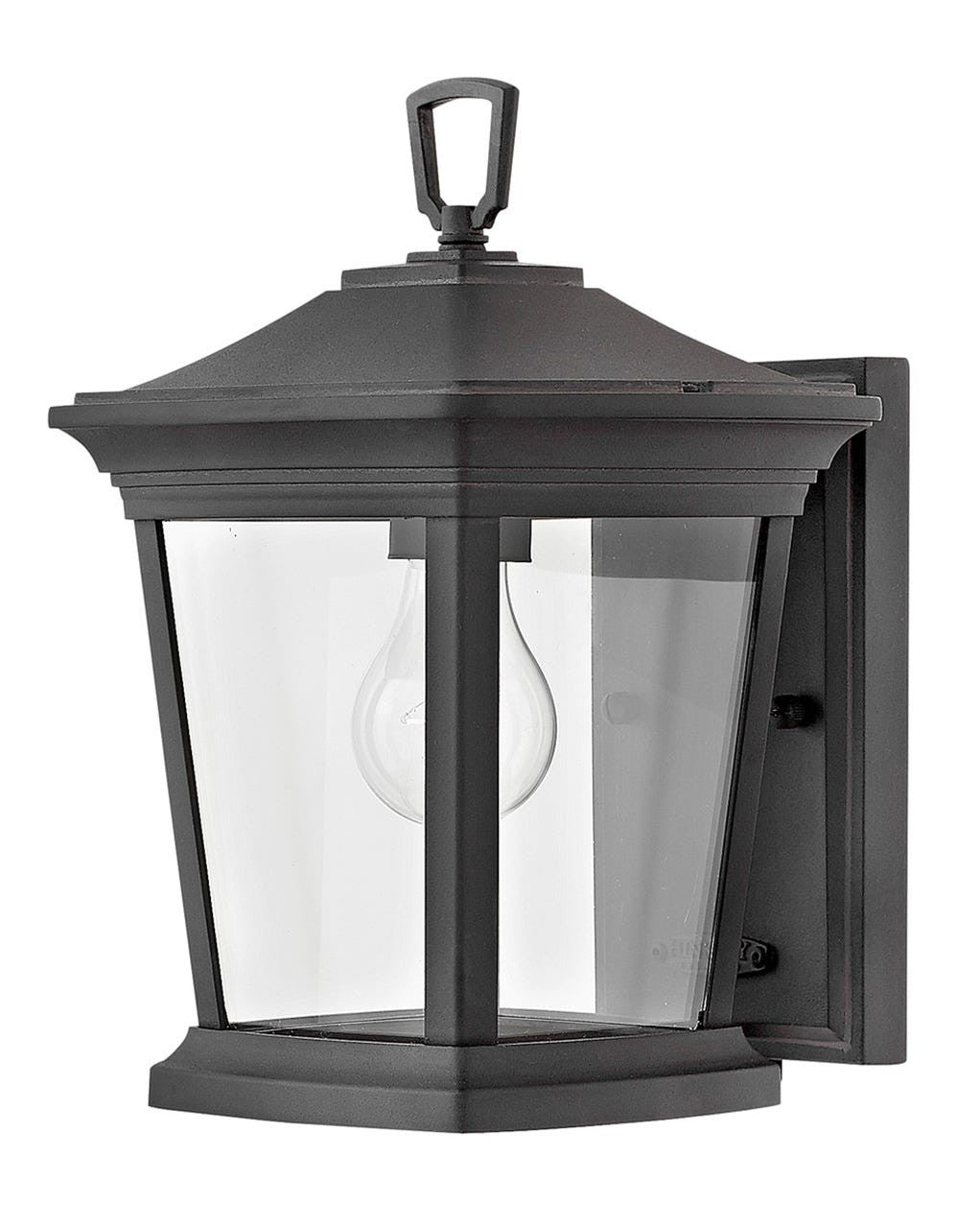 Hinkley Lighting Bromley Extra Small Wall Mount Lantern Museum Black 2368MB