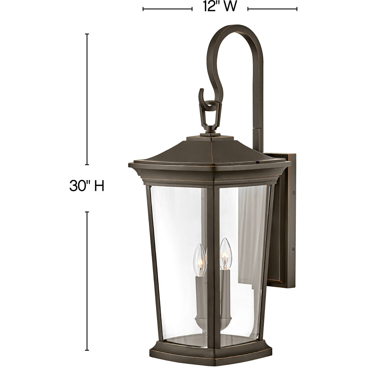 Hinkley Lighting Bromley Double Extra Large Wall Mount Lantern Oil Rubbed Bronze LED Bulb(s) Included 2369OZ-LL