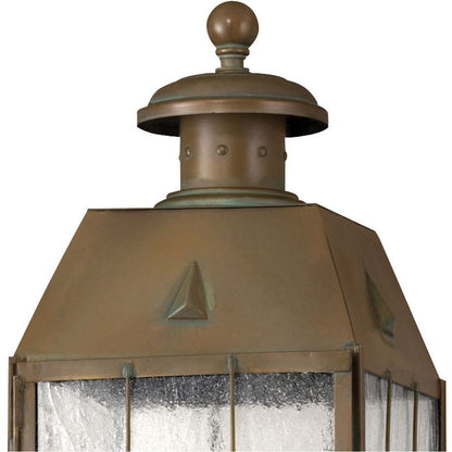 Hinkley Lighting Nantucket Large Post Top or Pier Mount Lantern Aged Brass 2371AS