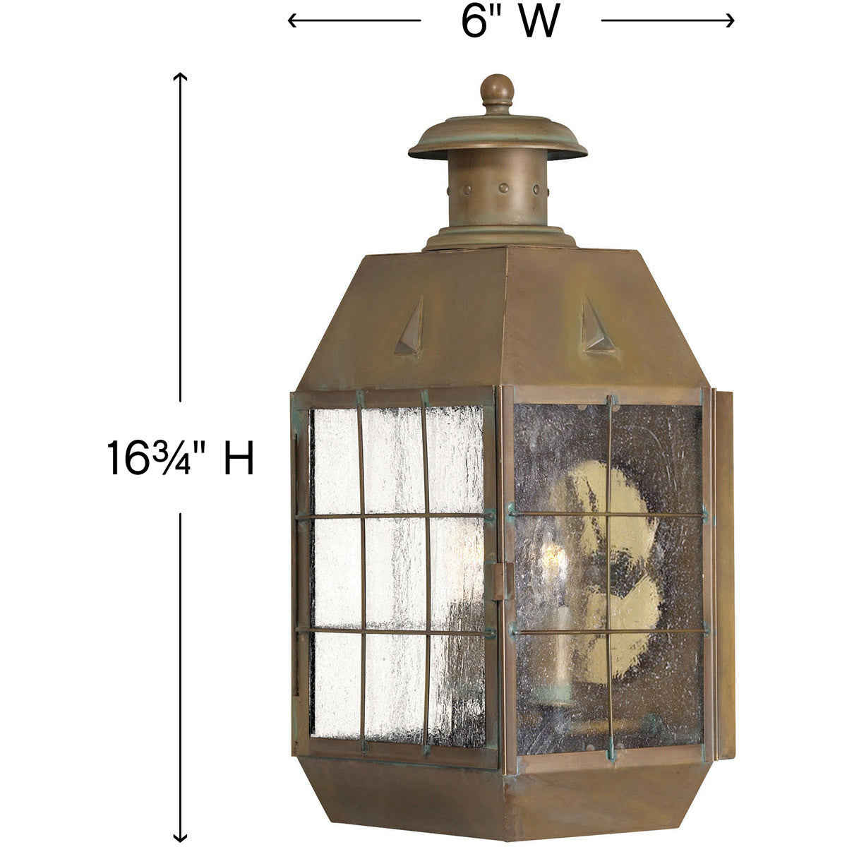 Hinkley Lighting Nantucket Large Wall Mount Lantern Aged Brass 2374AS