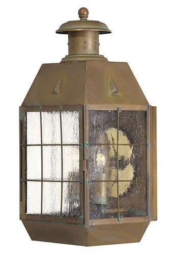 Hinkley Lighting Nantucket Large Wall Mount Lantern Aged Brass 2374AS