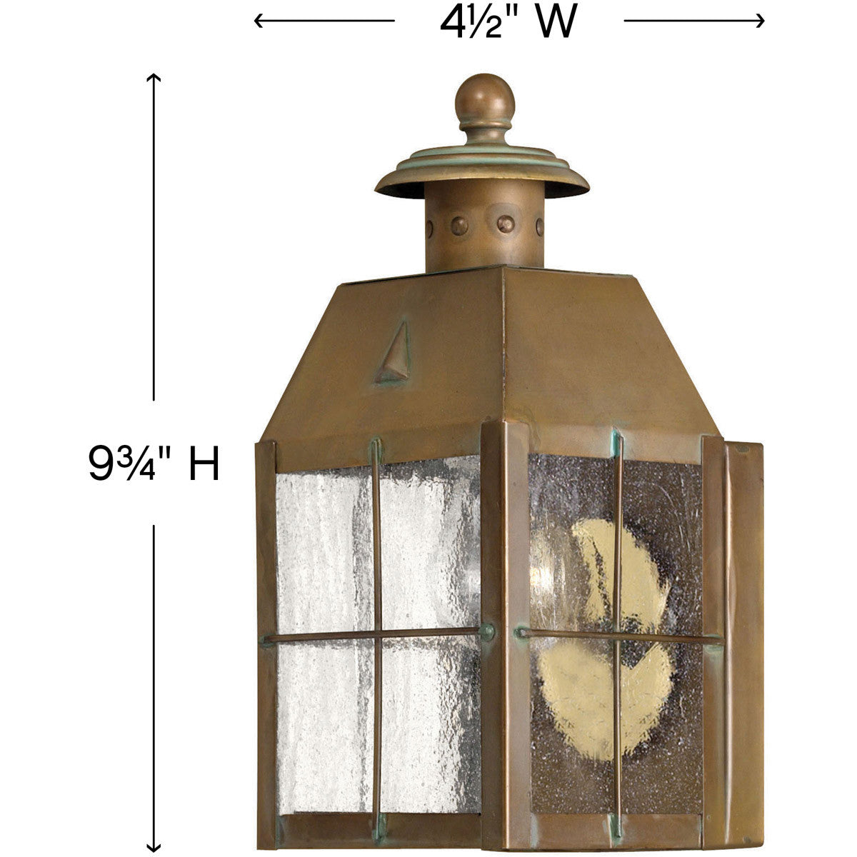 Hinkley Lighting Nantucket Small Wall Mount Lantern Aged Brass 2376AS