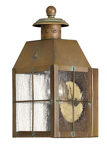 Hinkley Lighting Nantucket Small Wall Mount Lantern Aged Brass 2376AS