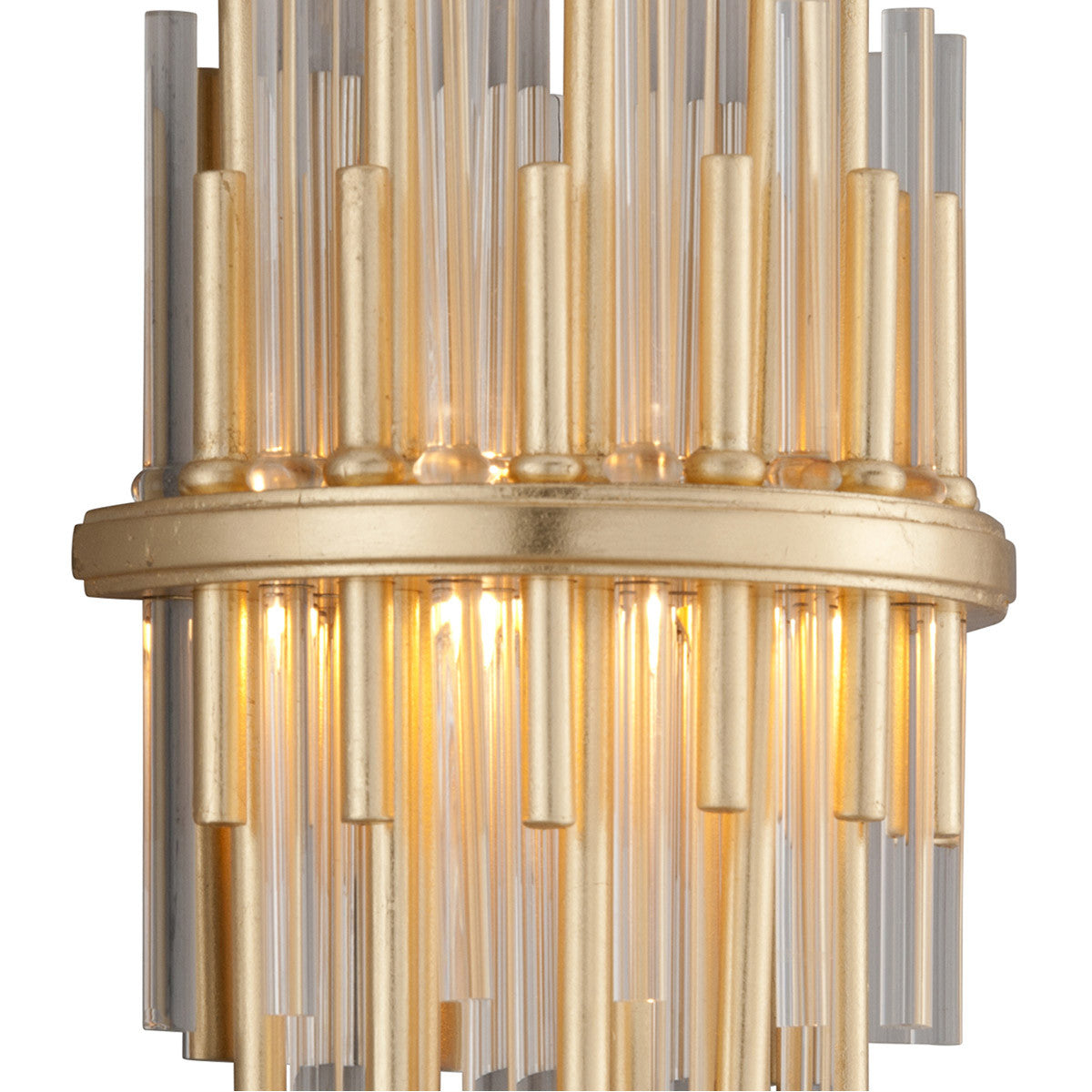 Corbett Lighting Theory Wall Sconce in Gold Leaf W Polished Stainless 238-11