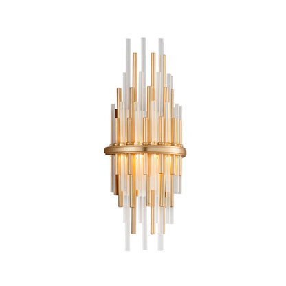 Corbett Lighting Theory Wall Sconce in Gold Leaf W Polished Stainless 238-11