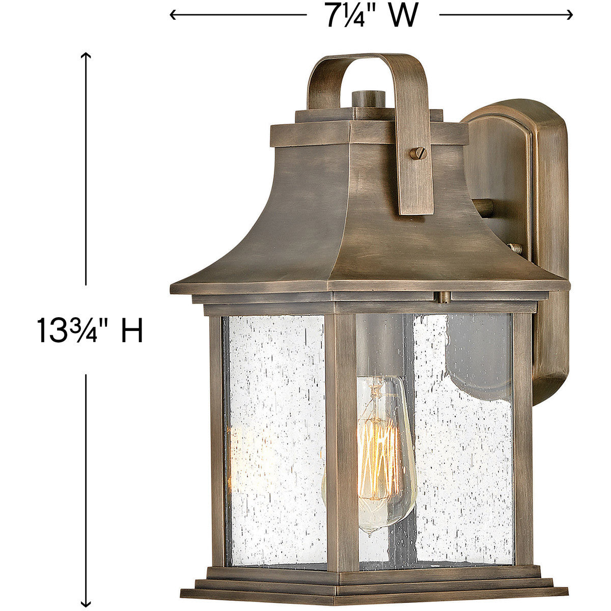 Hinkley Lighting Grant Small Wall Mount Lantern Burnished Bronze 2390BU