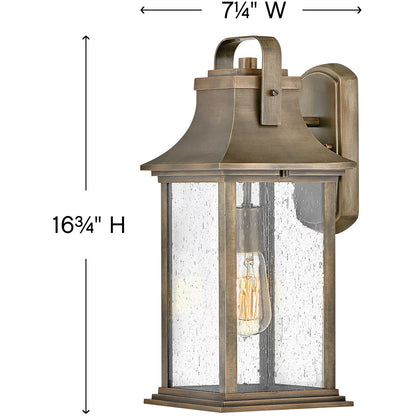 Hinkley Lighting Grant Medium Wall Mount Lantern Burnished Bronze 2394BU