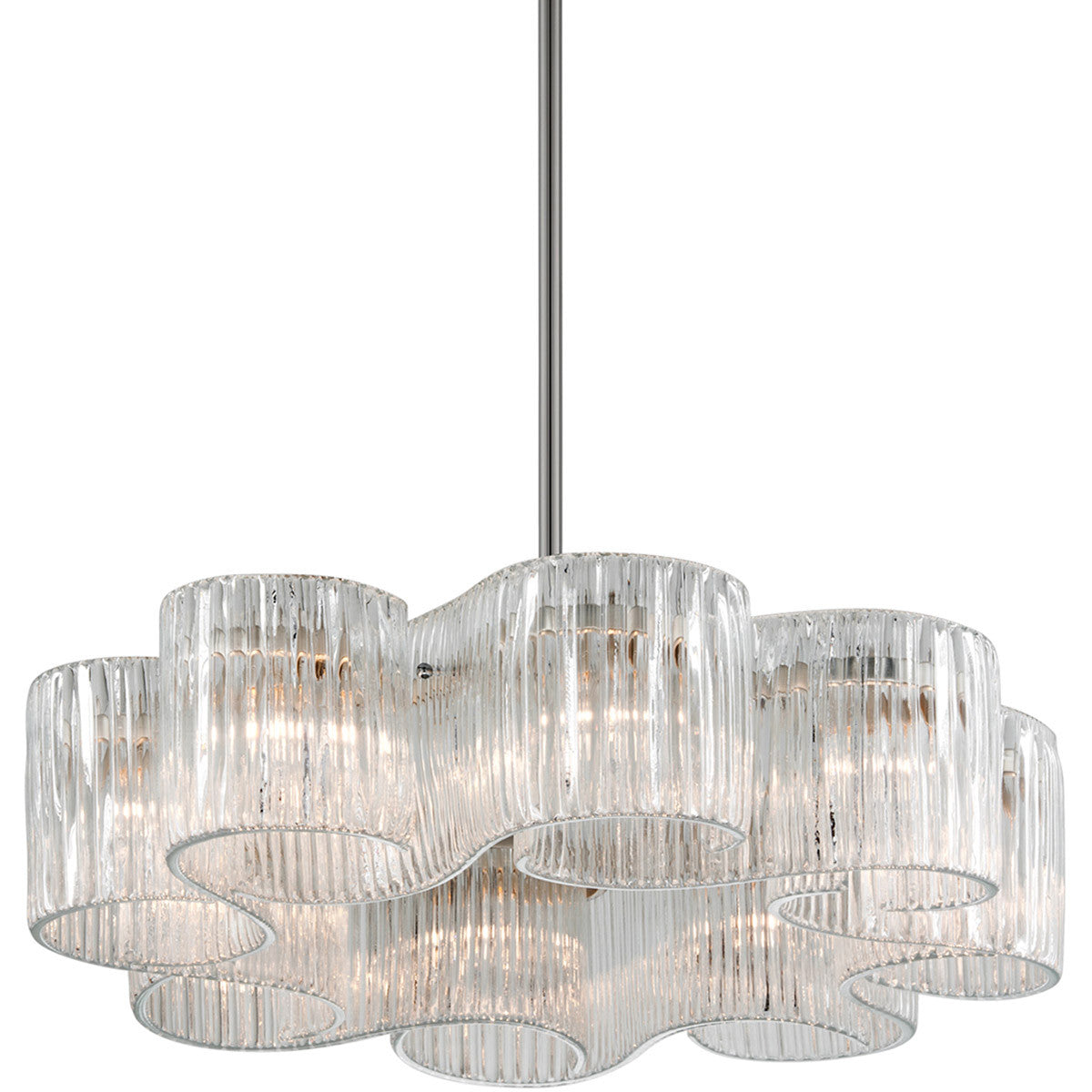 Corbett Lighting Circo Chandelier in Satin Silver Leaf 240-48