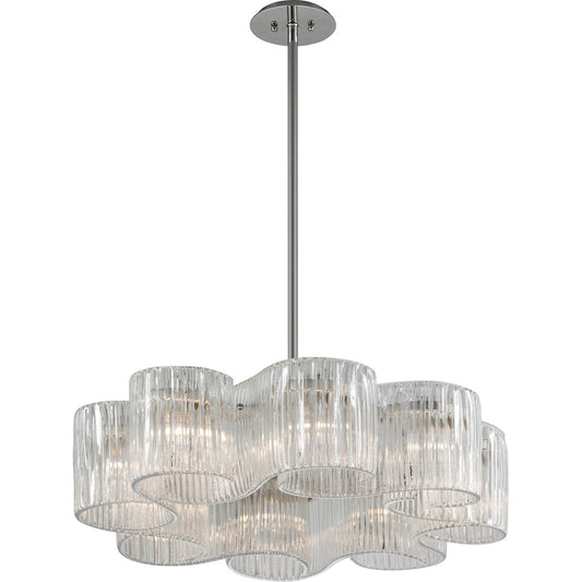 Corbett Lighting Circo Chandelier in Satin Silver Leaf 240-48