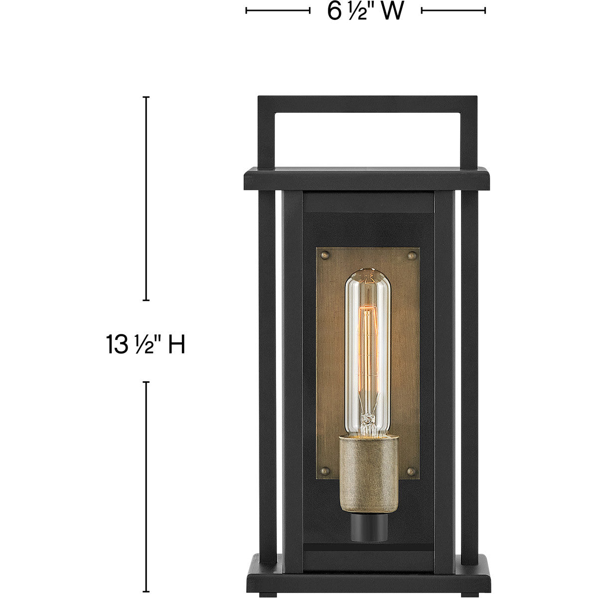 Hinkley Lighting Langston Small Wall Mount Lantern Black 24020BK