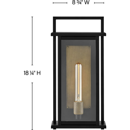 Hinkley Lighting Langston Medium Wall Mount Lantern Black 24024BK