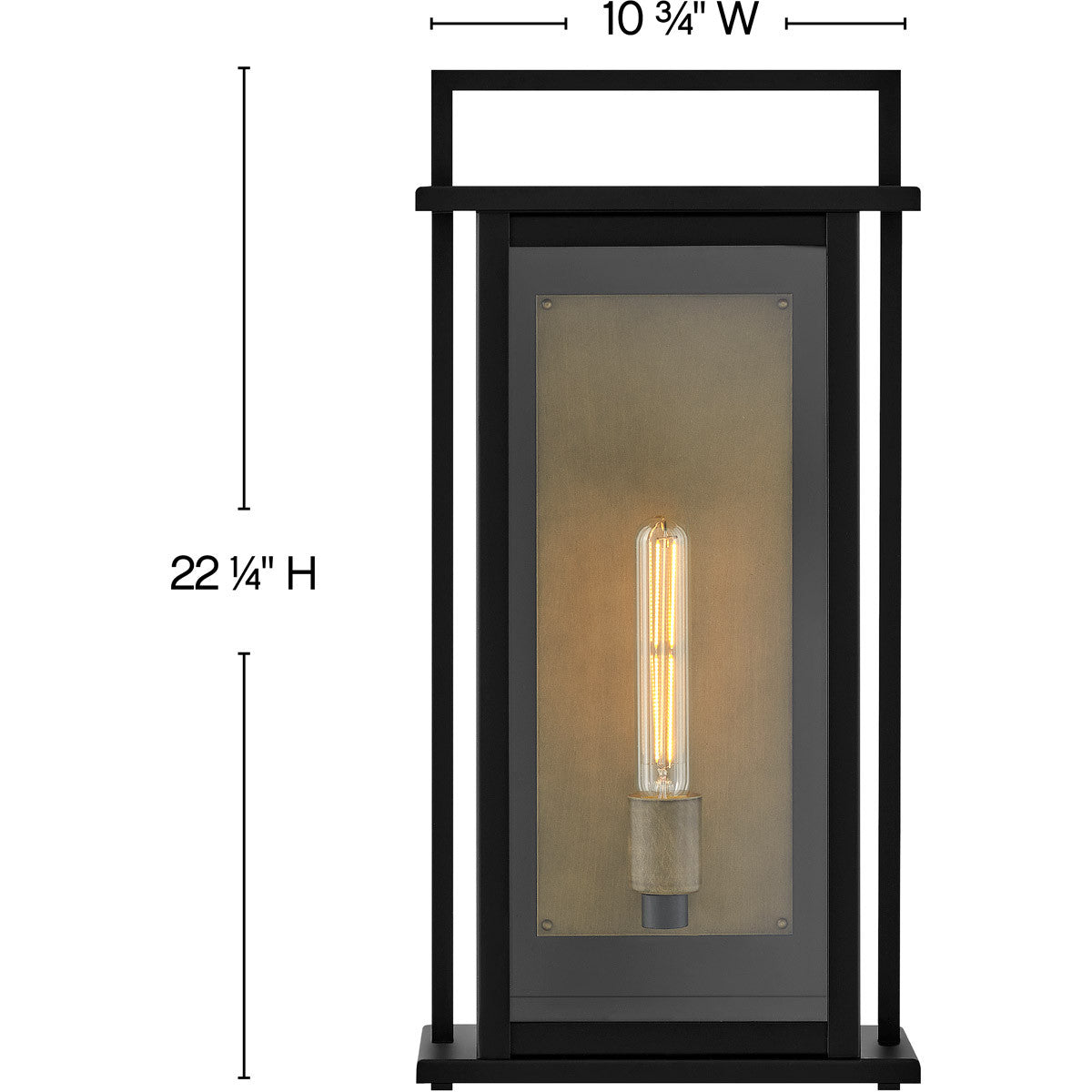 Hinkley Lighting Langston Large Wall Mount Lantern Black 24025BK