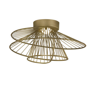 Maxim Zeta LED Flush Mount in Natural Aged Brass 24170NAB