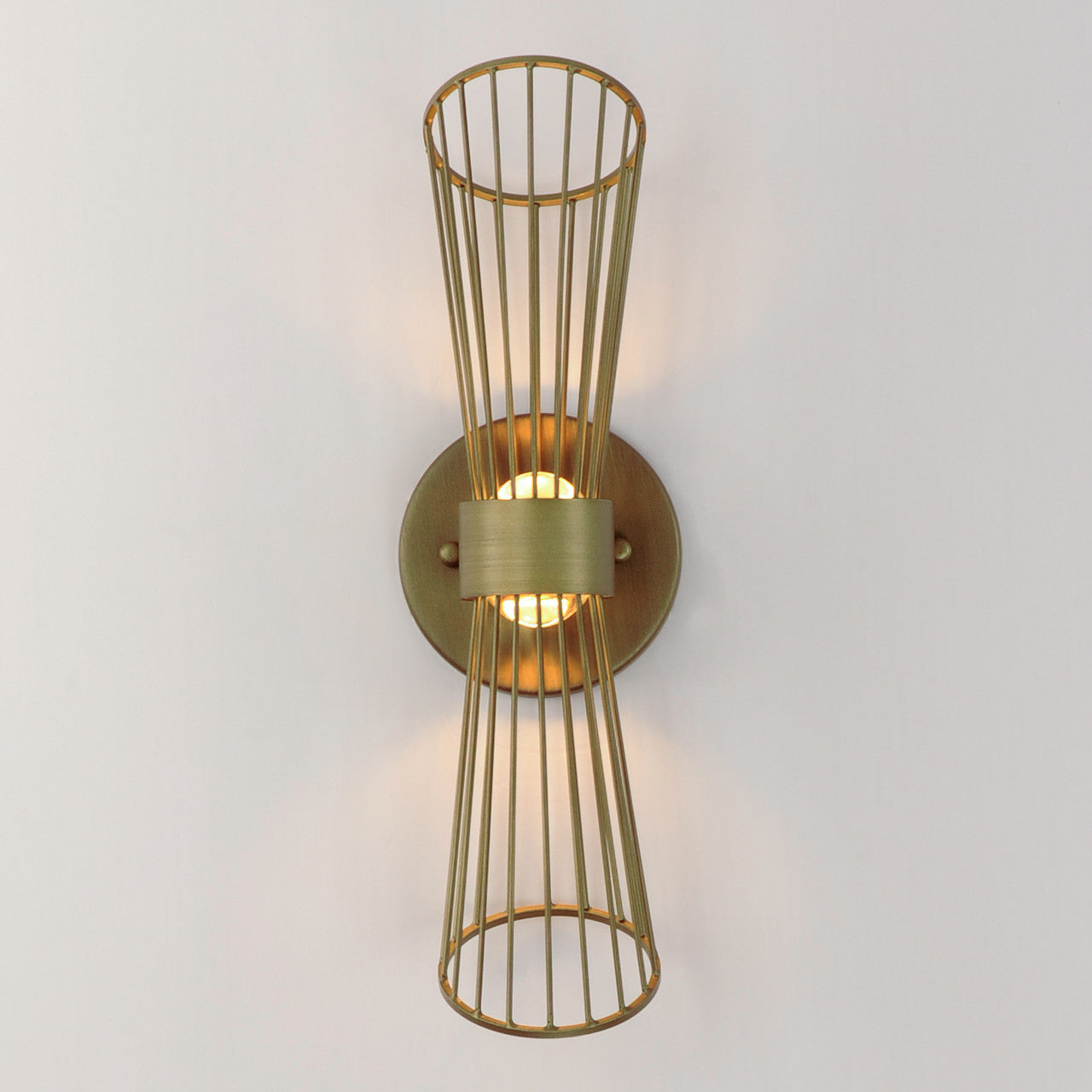 Maxim Zeta LED Wall Sconce in Natural Aged Brass 24171NAB