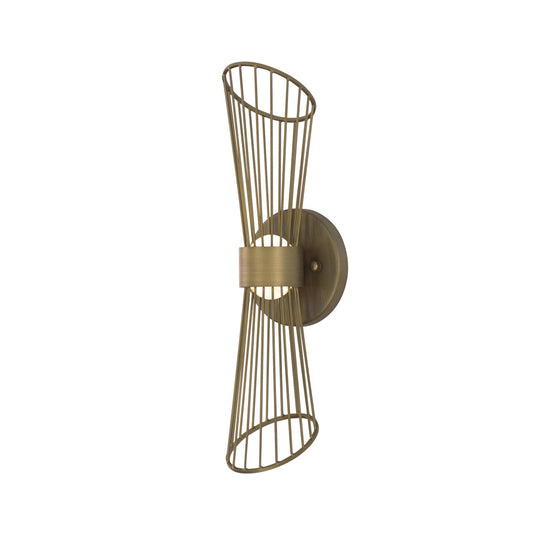 Maxim Zeta LED Wall Sconce in Natural Aged Brass 24171NAB