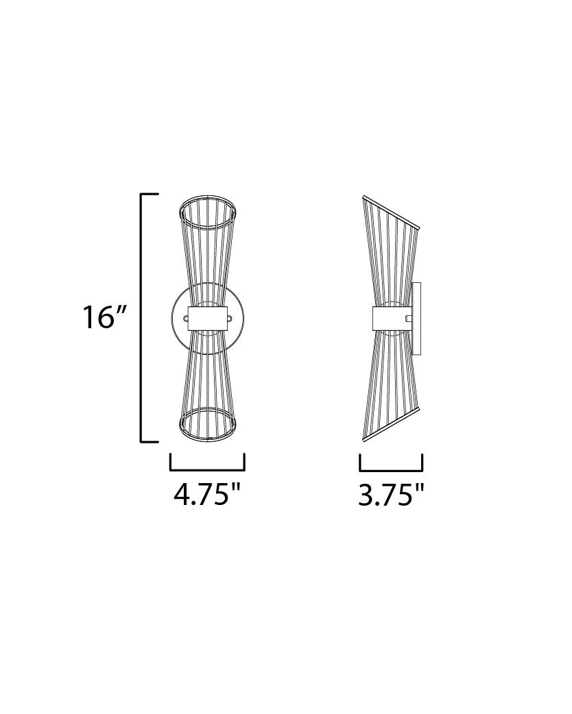 Maxim Zeta LED Wall Sconce in Matte White 24171MW