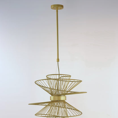 Maxim Zeta Medium LED Pendant in Natural Aged Brass 24174NAB