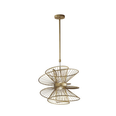 Maxim Zeta Medium LED Pendant in Natural Aged Brass 24174NAB