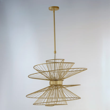 Maxim Zeta Large LED Pendant in Natural Aged Brass 24176NAB