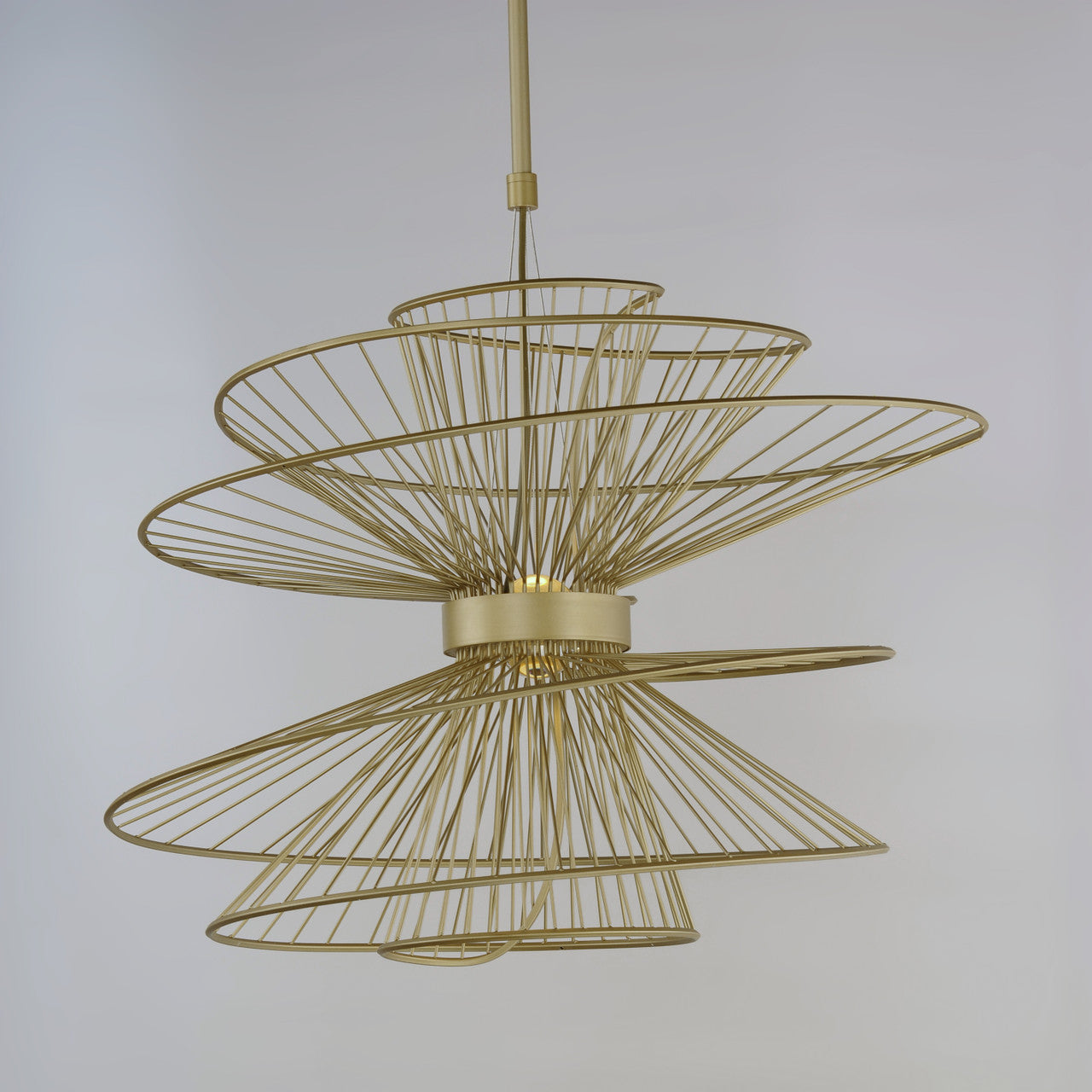 Maxim Zeta Large LED Pendant in Natural Aged Brass 24176NAB