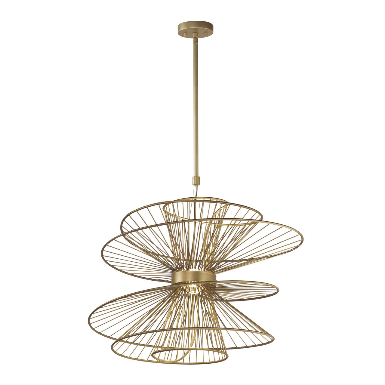 Maxim Zeta Large LED Pendant in Natural Aged Brass 24176NAB