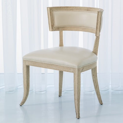 Global Views Klismos Chair Beige Leather 2428