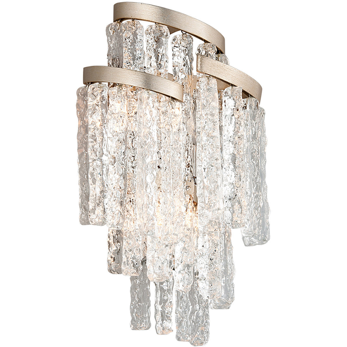 Corbett Lighting Mont Blanc Wall Sconce in Modern Silver Leaf 243-13