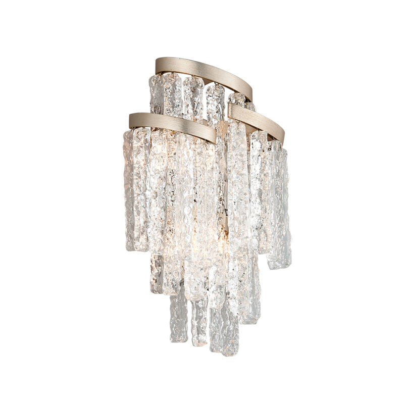 Corbett Lighting Mont Blanc Wall Sconce in Modern Silver Leaf 243-13