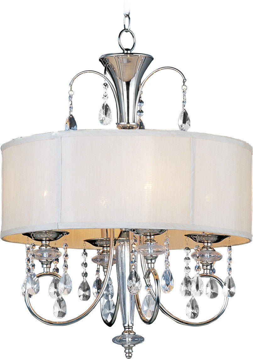 Maxim Montgomery 4-Light Pendant in Polished Nickel 24304CLBSPN