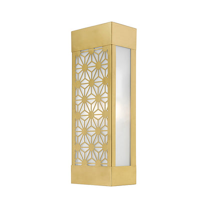 Livex Lighting Berkeley Collection  2 Light Satin Gold Outdoor ADA Sconce in Satin Gold 24322-32