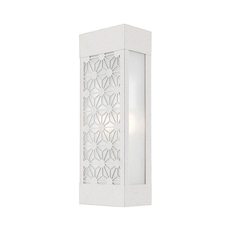 Livex Lighting Berkeley Collection  2 Light Brushed Nickel Outdoor ADA Sconce in Brushed Nickel 24322-91