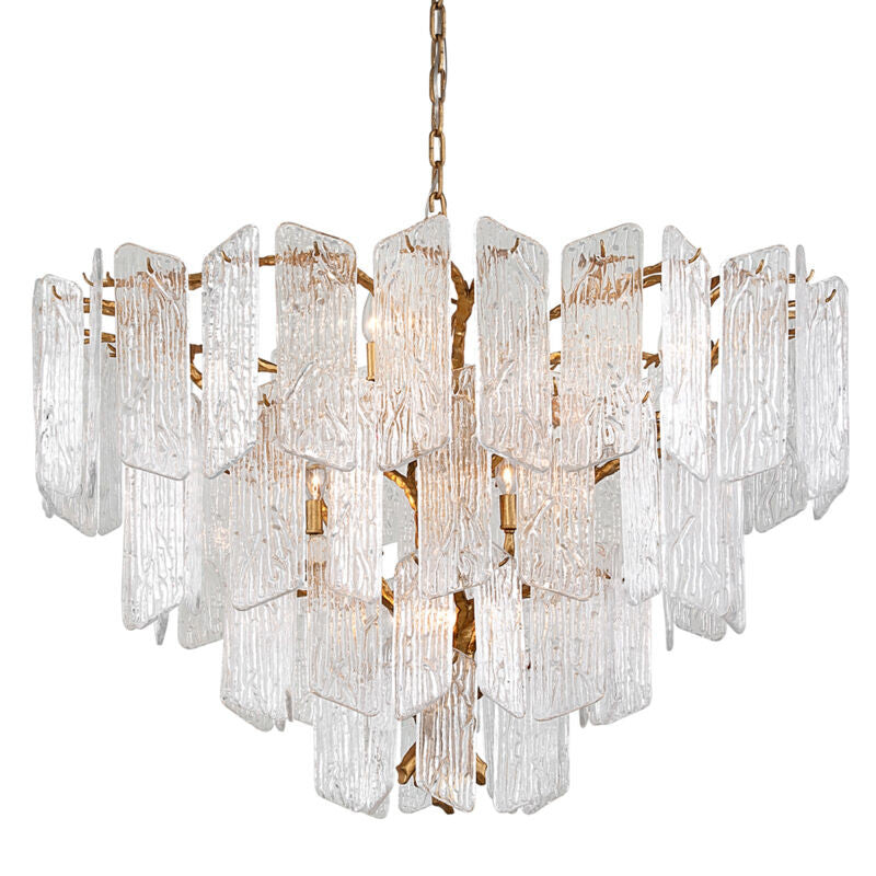 Corbett Lighting Piemonte Chandelier in Gold Leaf 244-412-GL