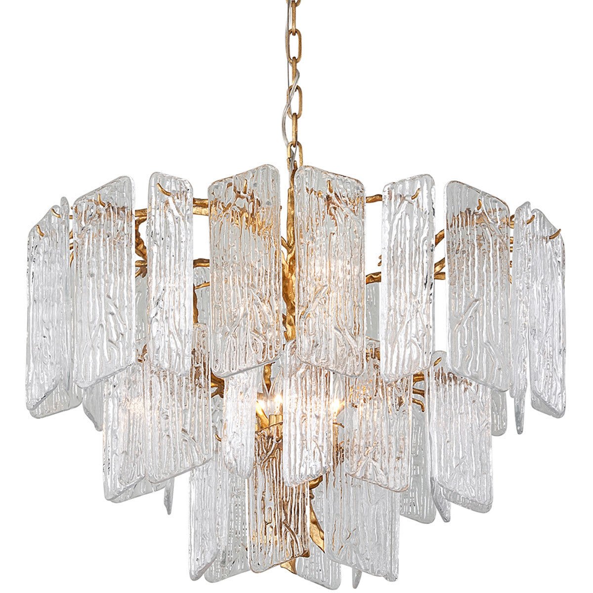 Corbett Lighting Piemonte Chandelier in Gold Leaf 244-48